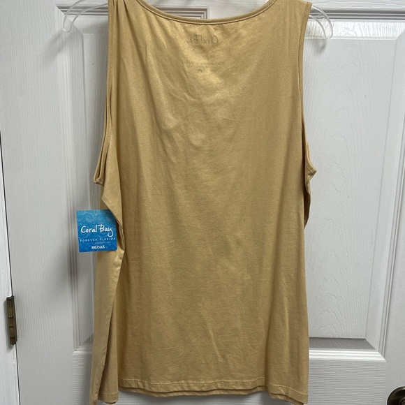 Coral Bay Women's gold Tank Top XL NWT - Picture 2 of 5